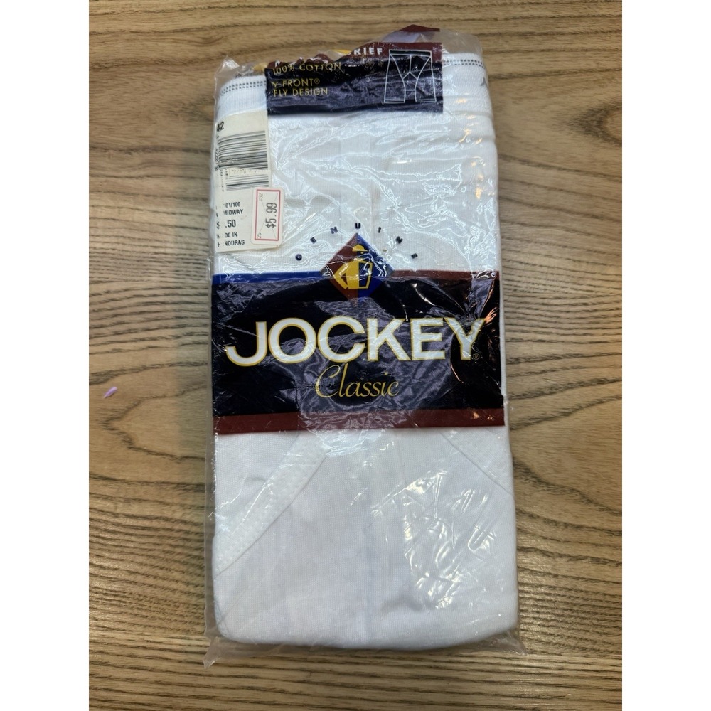 Vintage Jockey Midway‎ Boxer Brief Y-front Cotton Size XL 42 90's White New